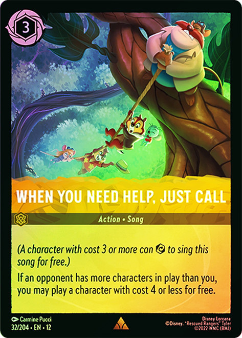 When You Need Help, Just Call
Wilds Unknown
Single
Lorcana