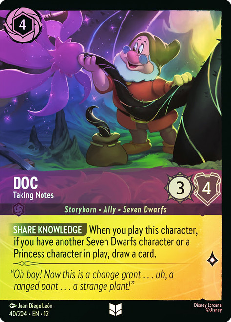 Doc - Taking Notes
Wilds Unknown
Single
Lorcana