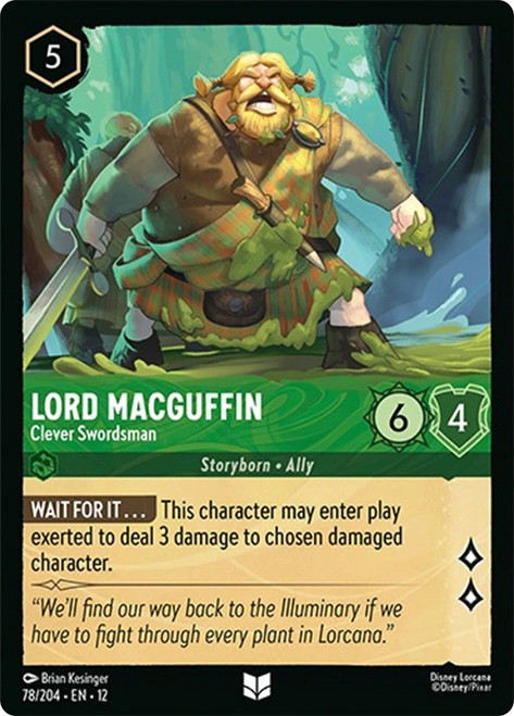 Lord MacGuffin - Clever Swordsman
Wilds Unknown
Single
Lorcana