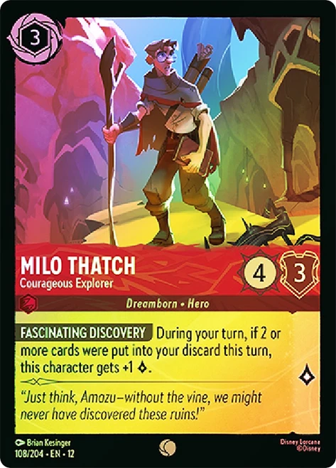 Milo Thatch - Courageous Explorer
Wilds Unknown
Single
Lorcana