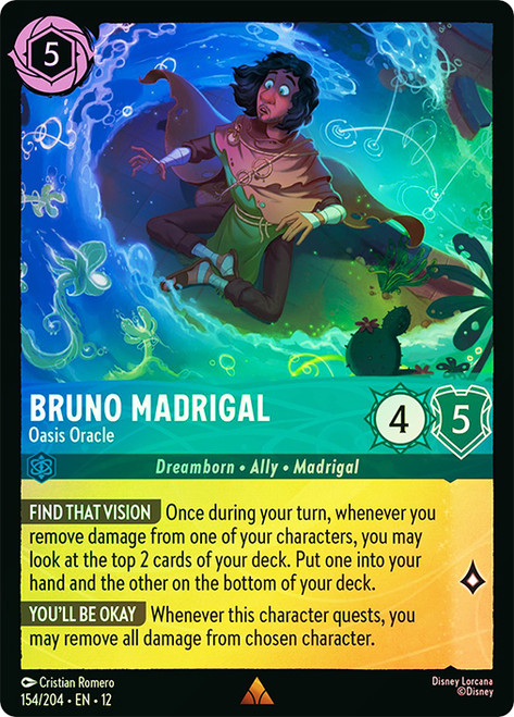 Bruno Madrigal - Oasis Oracle
Wilds Unknown
Single
Lorcana