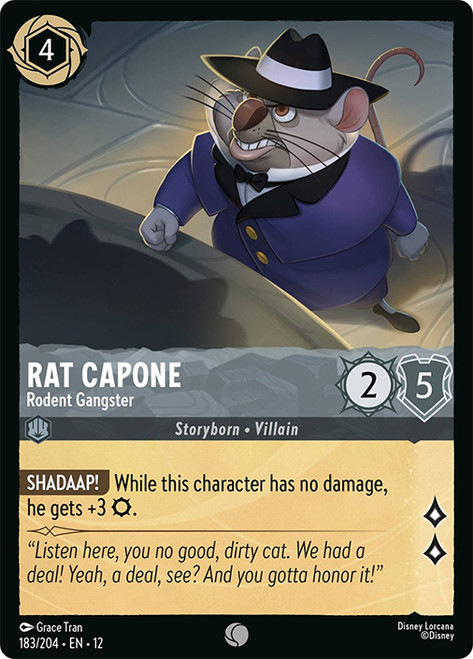 Rat Capone - Rodent Gangster
Wilds Unknown
Single
Lorcana