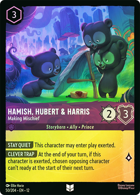 Hamish, Hubert & Harris - Making Mischief
Wilds Unknown
Single
Lorcana