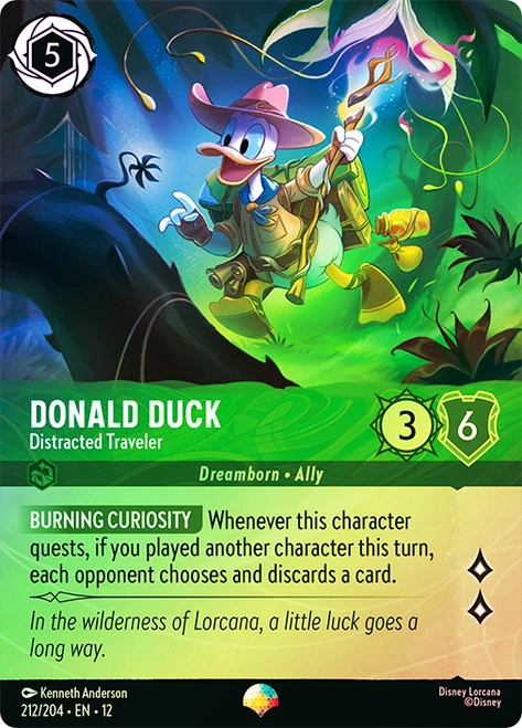 Donald Duck - Distracted Traveler (Epic)
Wilds Unknown
Single
Lorcana