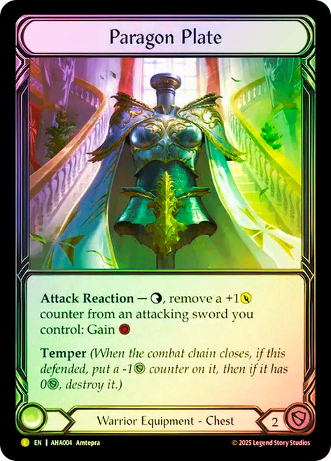 Paragon Plate
Armory Deck Origins: Hala
Single
Flesh and Blood