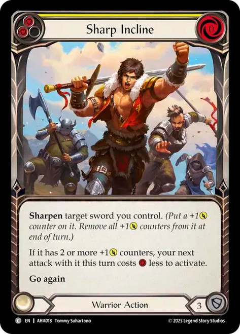 Sharp Incline (Yellow)
Armory Deck Origins: Hala
Single
Flesh and Blood
