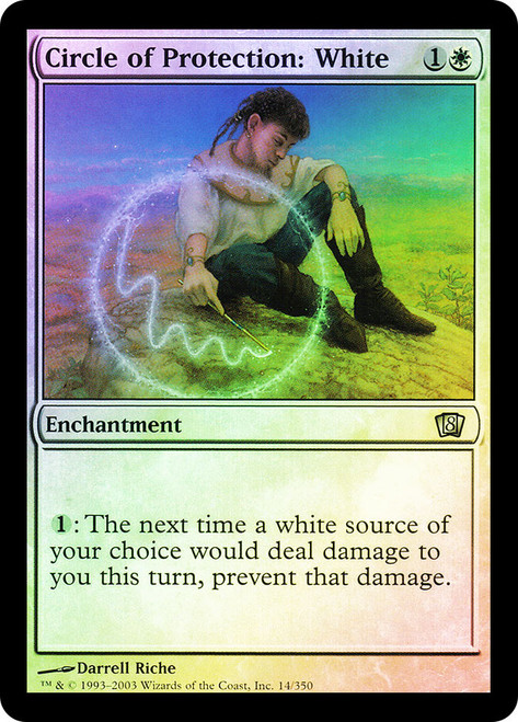Circle of Protection: White\n8th Edition\nSingle\nMagic The Gathering