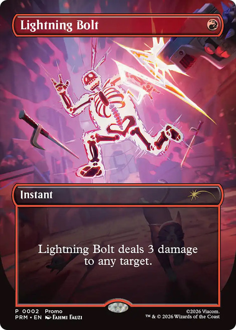 MTG 稲妻/Lightning Bolt 寺田先生　拡張アート Lightning Bolt (Teenage Mutant Ninja Turtles) (Standard Showdown