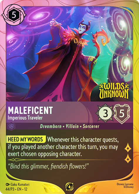 Maleficent - Imperious Traveler (Prerelease)
Promotional Cards
Single
Lorcana