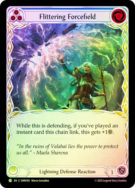 Flittering Forcefield (Blue)
Omens of the Third Age
Single
Flesh and Blood