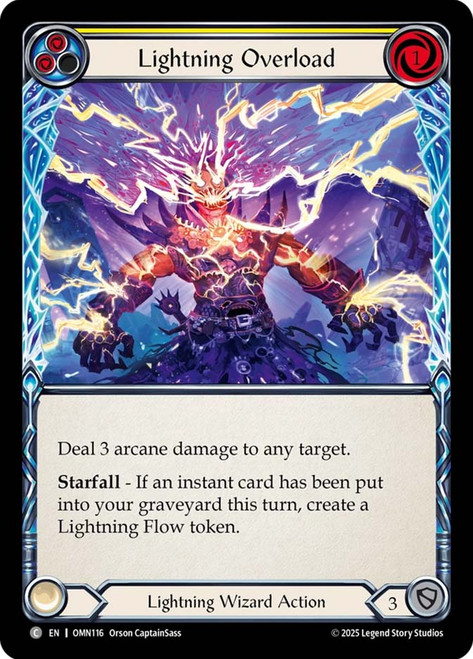 Lightning Overload (Yellow)
Omens of the Third Age
Single
Flesh and Blood
