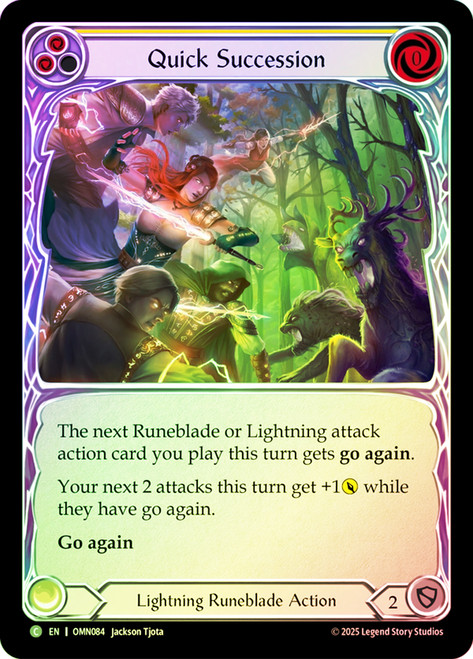 Quick Succession (Yellow)
Omens of the Third Age
Single
Flesh and Blood