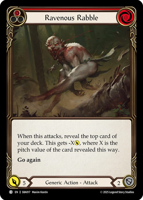 Ravenous Rabble (Red)
Briar Silver Age Deck
Single
Flesh and Blood