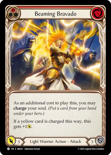Beaming Bravado (Red)
Boltyn Silver Age Deck
Single
Flesh and Blood