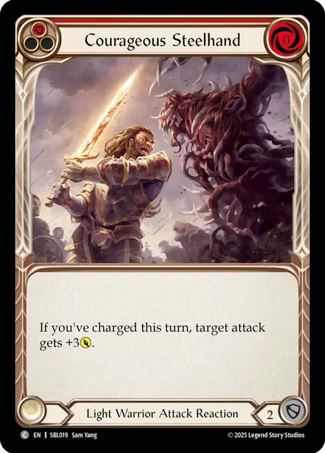 Courageous Steelhand (Red)
Boltyn Silver Age Deck
Single
Flesh and Blood