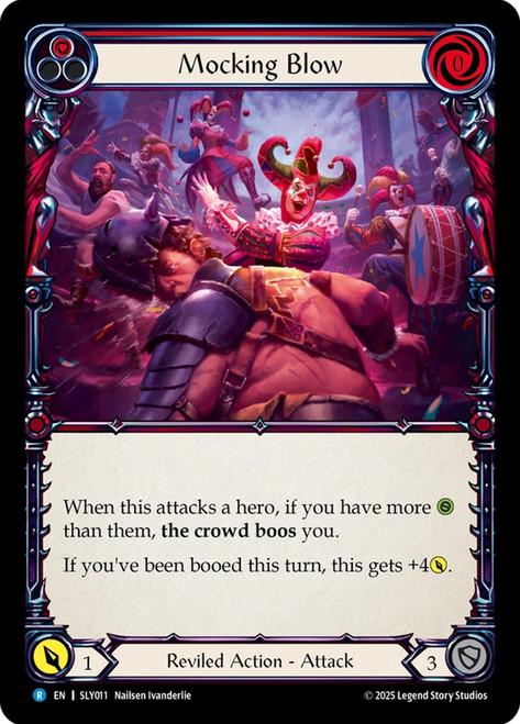 Mocking Blow (Red)
Lyath Goldmane Silver Age Deck
Single
Flesh and Blood