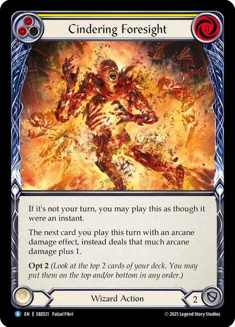 Cindering Foresight (Yellow)
Blaze Silver Age Deck
Single
Flesh and Blood