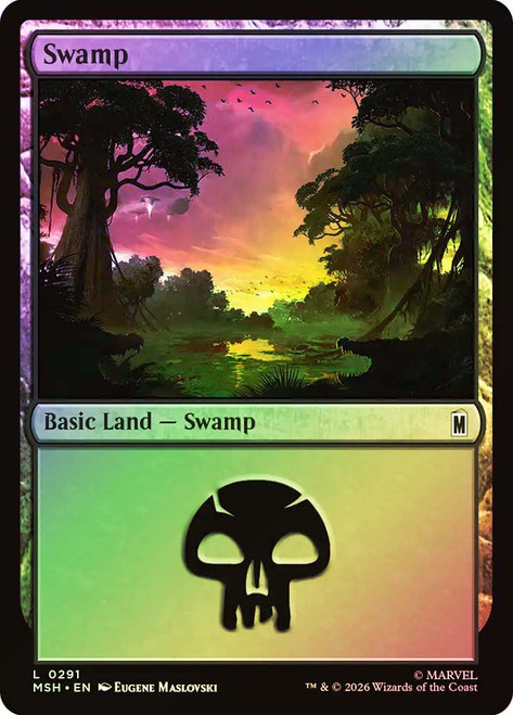 Swamp (#291)
Marvel Super Heroes
Single
Magic: The Gathering