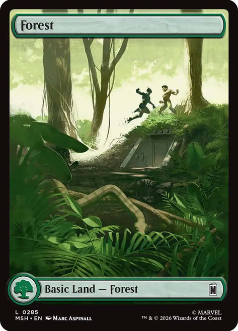 Forest (#285)
Marvel Super Heroes
Single
Magic: The Gathering