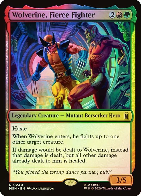 Wolverine, Fierce Fighter
Marvel Super Heroes
Single
Magic: The Gathering