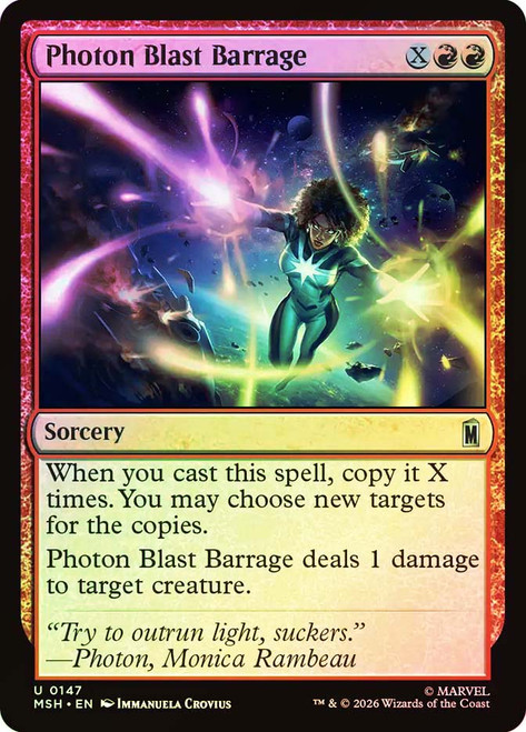 Photon Blast Barrage
Marvel Super Heroes
Single
Magic: The Gathering