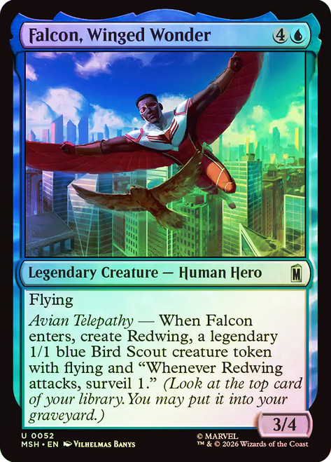 Falcon, Winged Wonder
Marvel Super Heroes
Single
Magic: The Gathering