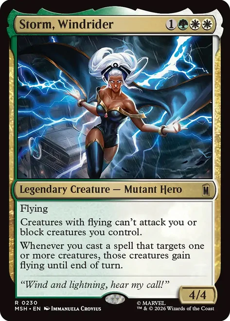Storm, Windrider
Marvel Super Heroes
Single
Magic: The Gathering