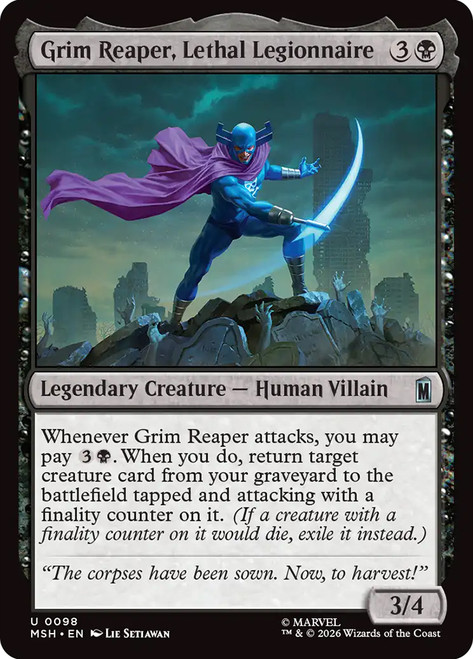 Grim Reaper, Lethal Legionnaire
Marvel Super Heroes
Single
Magic: The Gathering
