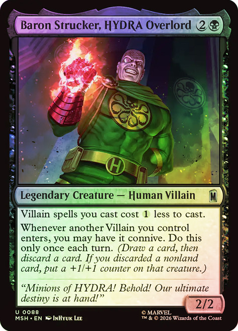 Baron Strucker, HYDRA Overlord
Marvel Super Heroes
Single
Magic: The Gathering