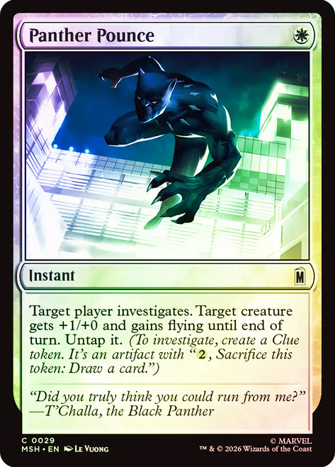 Panther Pounce
Marvel Super Heroes
Single
Magic: The Gathering
