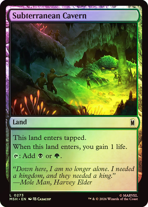 Subterranean Cavern
Marvel Super Heroes
Single
Magic: The Gathering