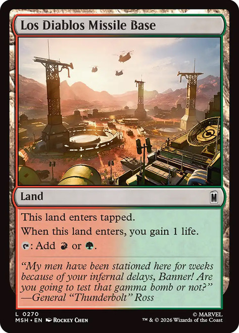 Los Diablos Missile Base
Marvel Super Heroes
Single
Magic: The Gathering