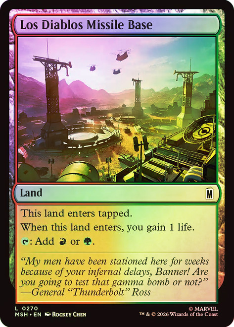 Los Diablos Missile Base
Marvel Super Heroes
Single
Magic: The Gathering