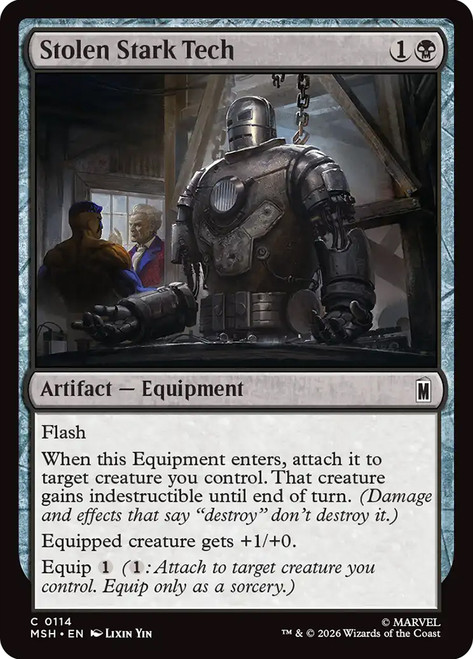 Stolen Stark Tech
Marvel Super Heroes
Single
Magic: The Gathering