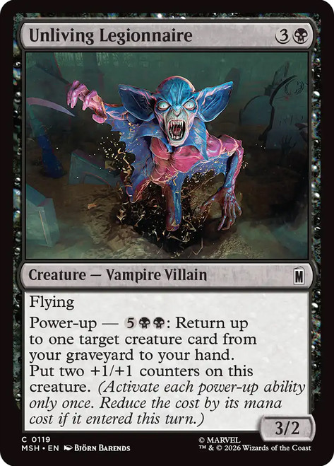 Unliving Legionnaire
Marvel Super Heroes
Single
Magic: The Gathering