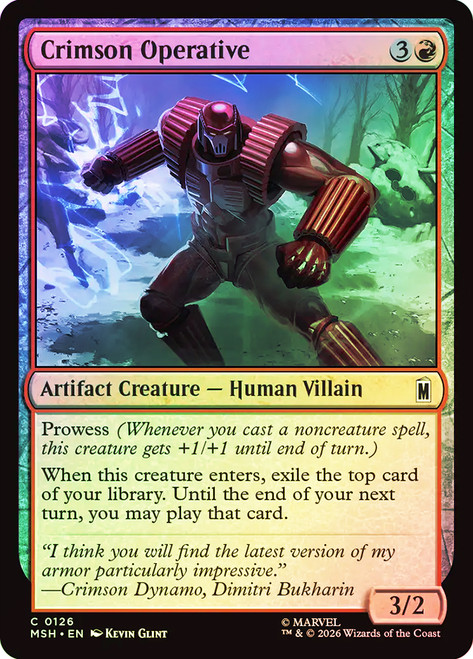 Crimson Operative
Marvel Super Heroes
Single
Magic: The Gathering