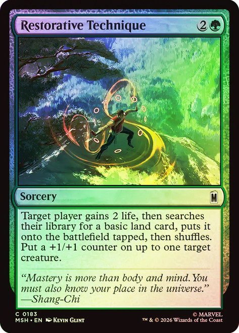 Restorative Technique
Marvel Super Heroes
Single
Magic: The Gathering