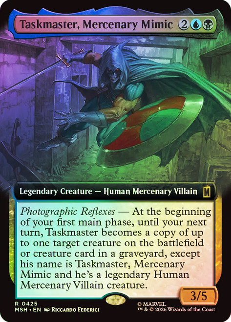 Taskmaster, Mercenary Mimic
Marvel Super Heroes
Single
Magic: The Gathering