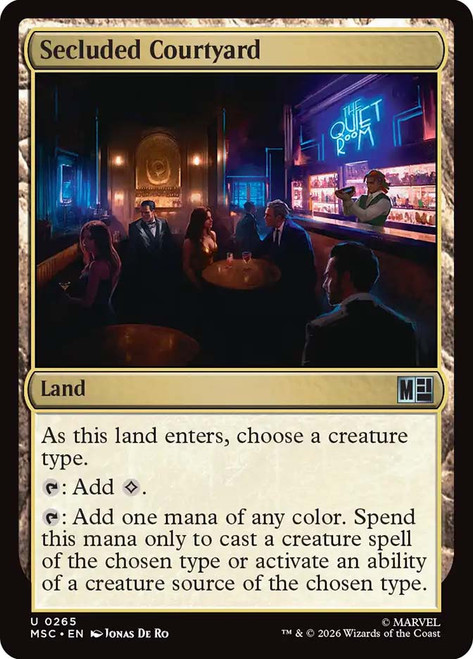 Secluded Courtyard
Marvel Super Heroes Commander
Single
Magic: The Gathering