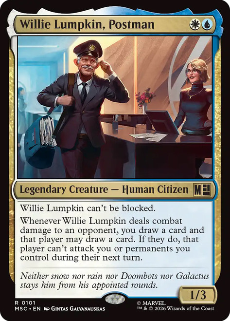 Willie Lumpkin, Postman
Marvel Super Heroes Commander
Single
Magic: The Gathering