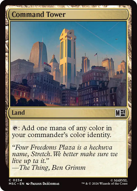Command Tower
Marvel Super Heroes Commander
Single
Magic: The Gathering