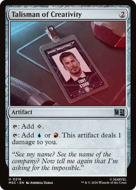 Talisman of Creativity
Marvel Super Heroes Commander
Single
Magic: The Gathering