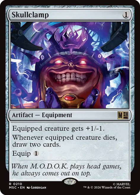 Skullclamp
Marvel Super Heroes Commander
Single
Magic: The Gathering