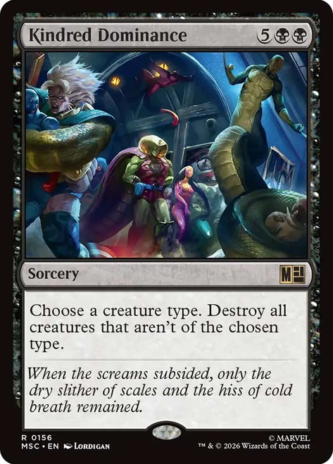 Kindred Dominance
Marvel Super Heroes Commander
Single
Magic: The Gathering
