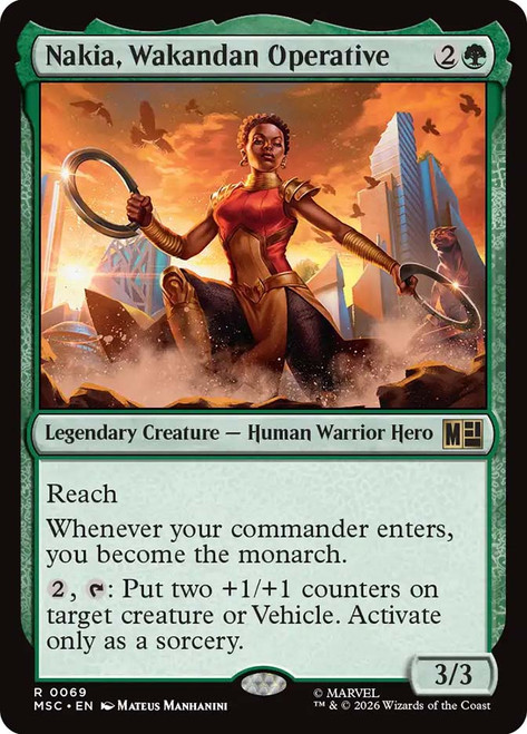 Nakia, Wakandan Operative
Marvel Super Heroes Commander
Single
Magic: The Gathering