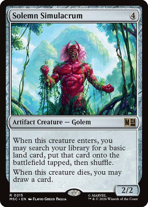 Solemn Simulacrum
Marvel Super Heroes Commander
Single
Magic: The Gathering
