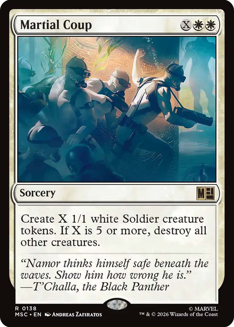 Martial Coup
Marvel Super Heroes Commander
Single
Magic: The Gathering