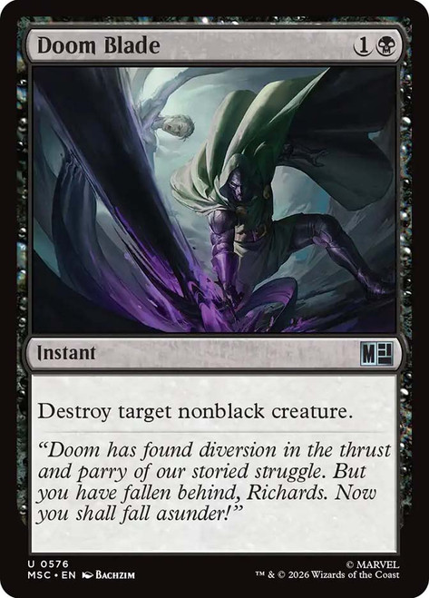 Doom Blade
Marvel Super Heroes Commander
Single
Magic: The Gathering