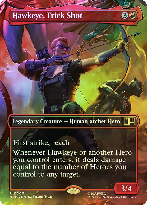 Hawkeye, Trick Shot
Marvel Super Heroes Commander
Single
Magic: The Gathering