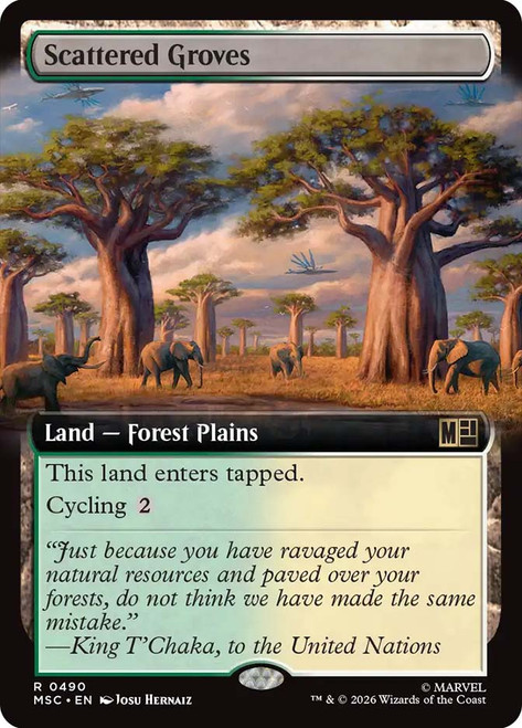 Scattered Groves
Marvel Super Heroes Commander
Single
Magic: The Gathering
